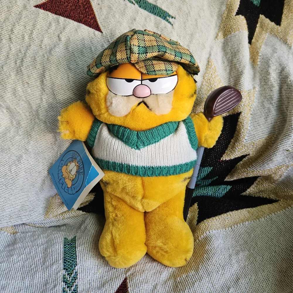 Vintage Garfield Golfer Dakin Plush Toy #03-9210